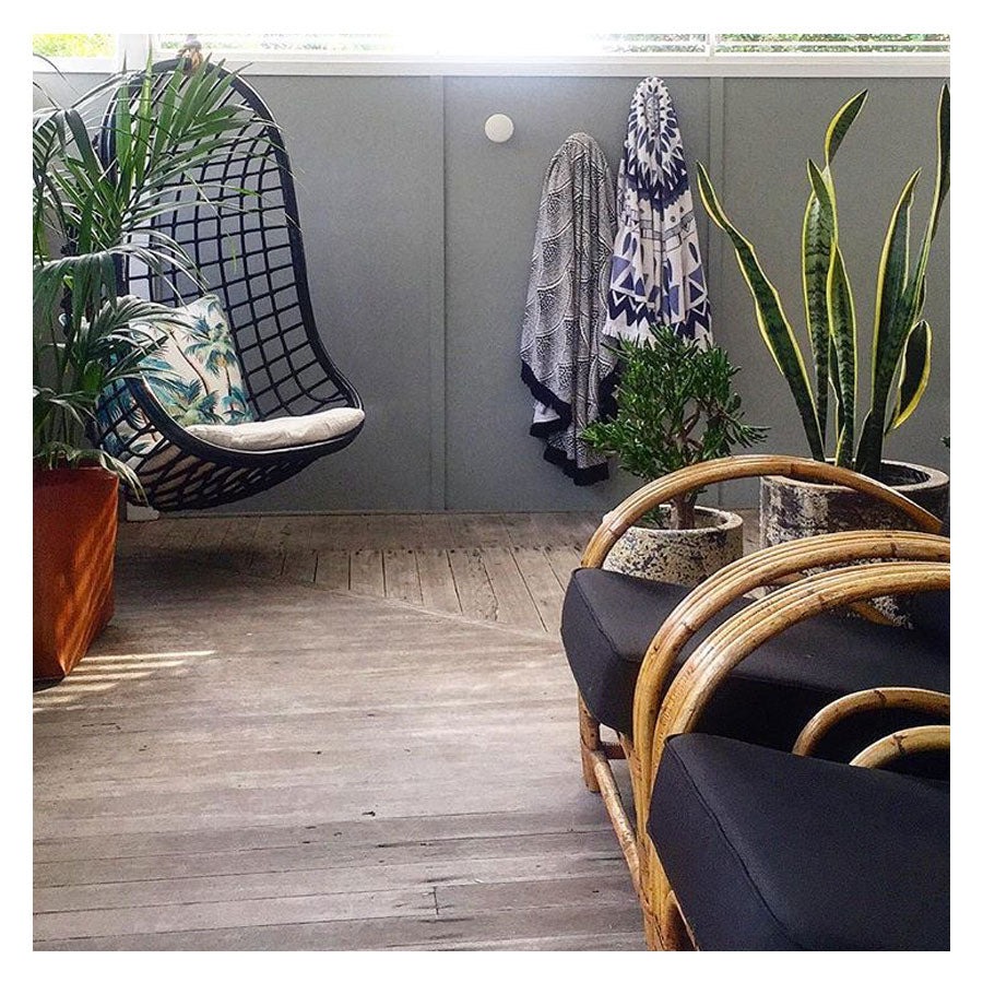 Outdoor Cushion With Piping Palm Trees Natural 60cm x 60cm - Image 11