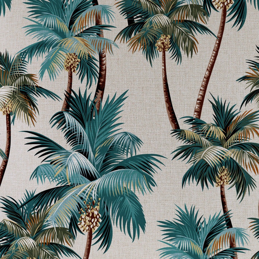 Outdoor Cushion With Piping Palm Trees Natural 60cm x 60cm - Image 14