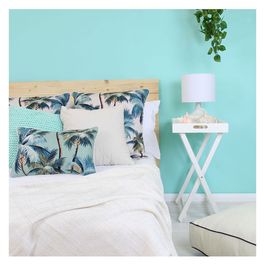 Outdoor Cushion With Piping Palm Trees Natural 60cm x 60cm - Image 8