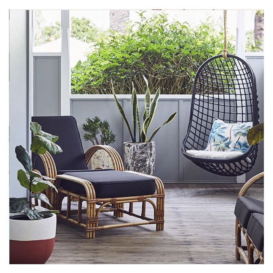 Outdoor Cushion With Piping Palm Trees Natural 60cm x 60cm - Image 9