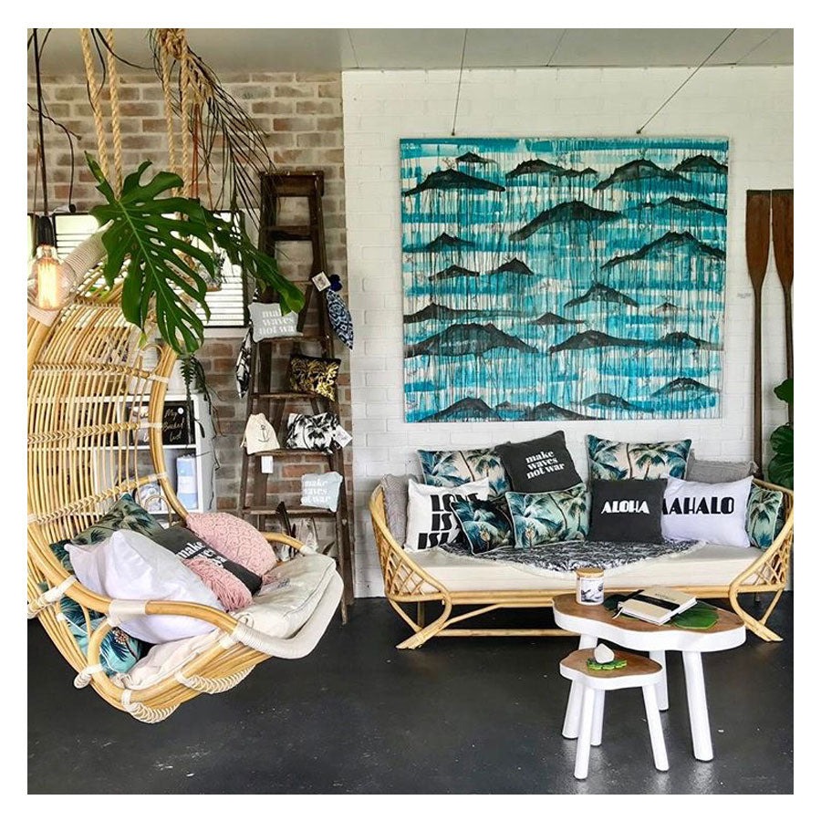 Outdoor Cushion With Piping Palm Trees Lagoon 35cm x 50cm - Image 5