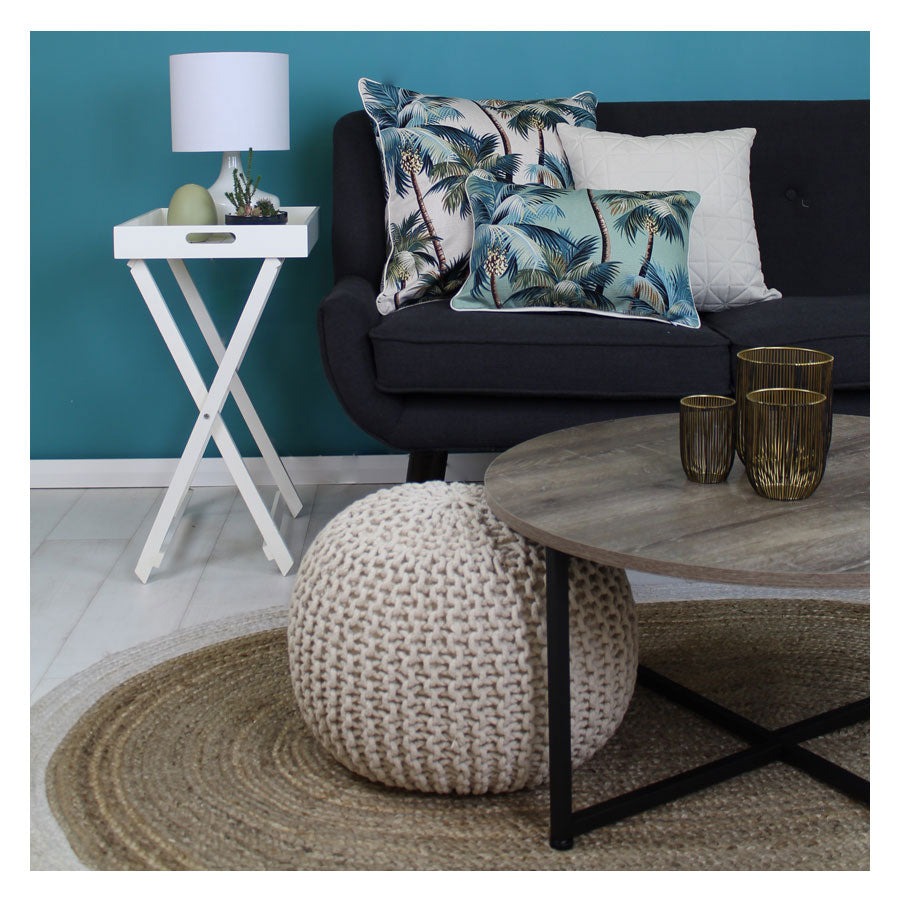 Outdoor Cushion With Piping Palm Trees Lagoon 35cm x 50cm - Image 4