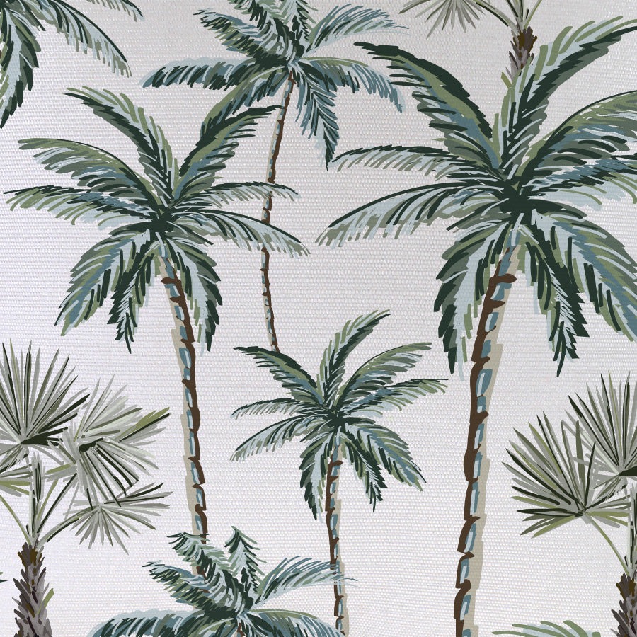 Outdoor Cushion Coastal Fringe Palm Tree Paradise White 35cm x 50cm - Image 2