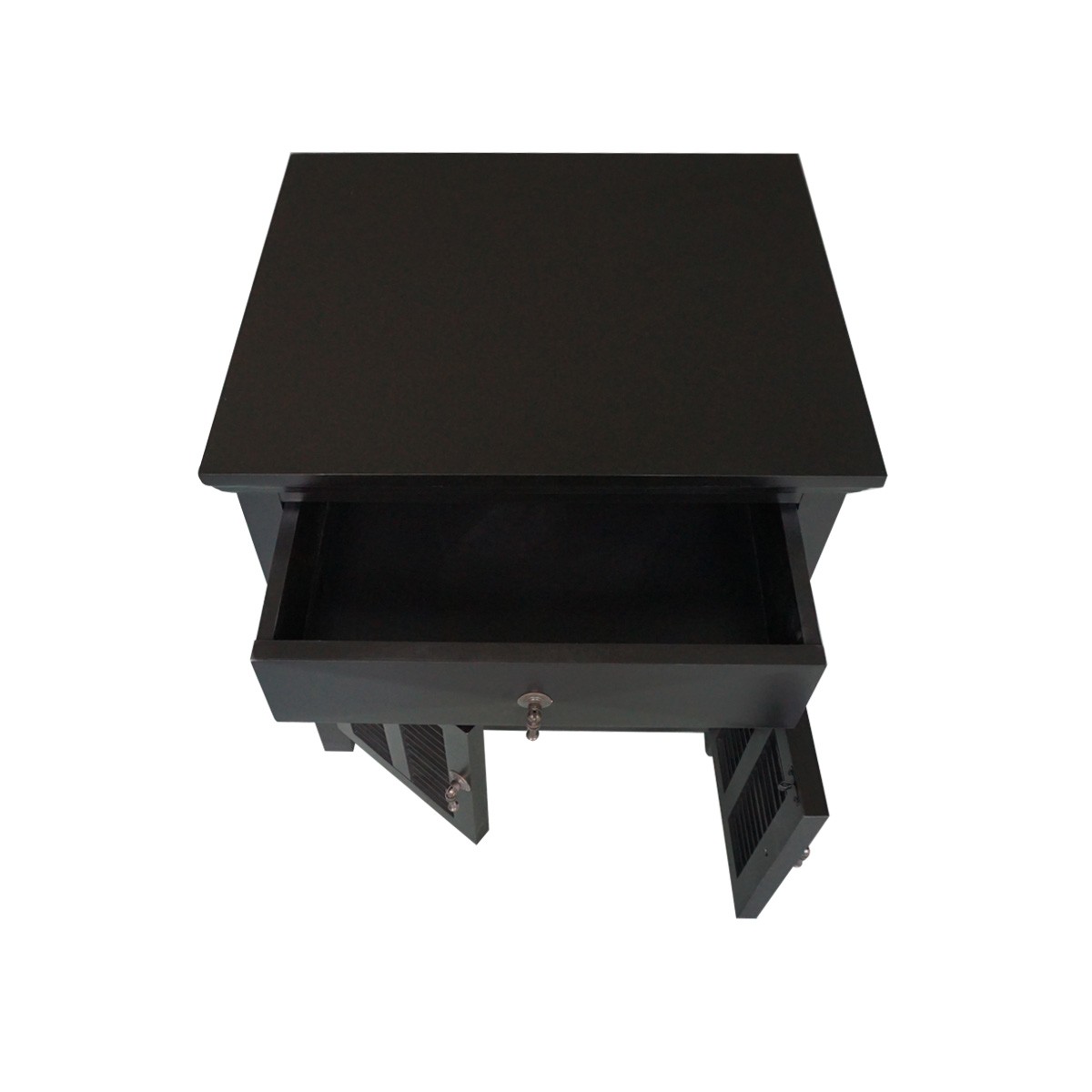 FLOORSTOCK CLEARANCE SALE "Alton" Hampton Style Bedside Lamp Table in Black, 60cmW x 50cmD x 60cmH (RRP $899) *ONLY 1 LEFT - Image 4