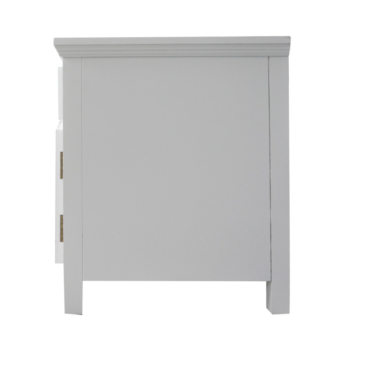 FLOORSTOCK CLEARANCE SALE "Alton" Hampton Style Bedside Table in White with 1 Drawer, 60cmW x 50cmD x 60cmH (RRP $899) - Image 4