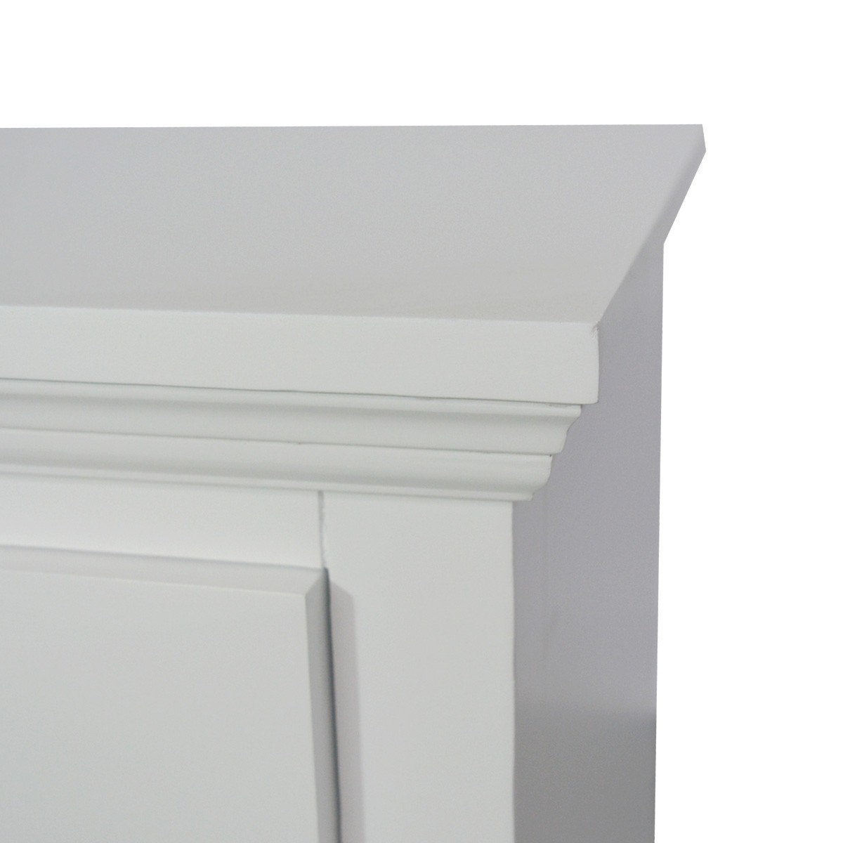 FLOORSTOCK CLEARANCE SALE "Alton" Hampton Style Bedside Table in White with 1 Drawer, 60cmW x 50cmD x 60cmH (RRP $899) - Image 5