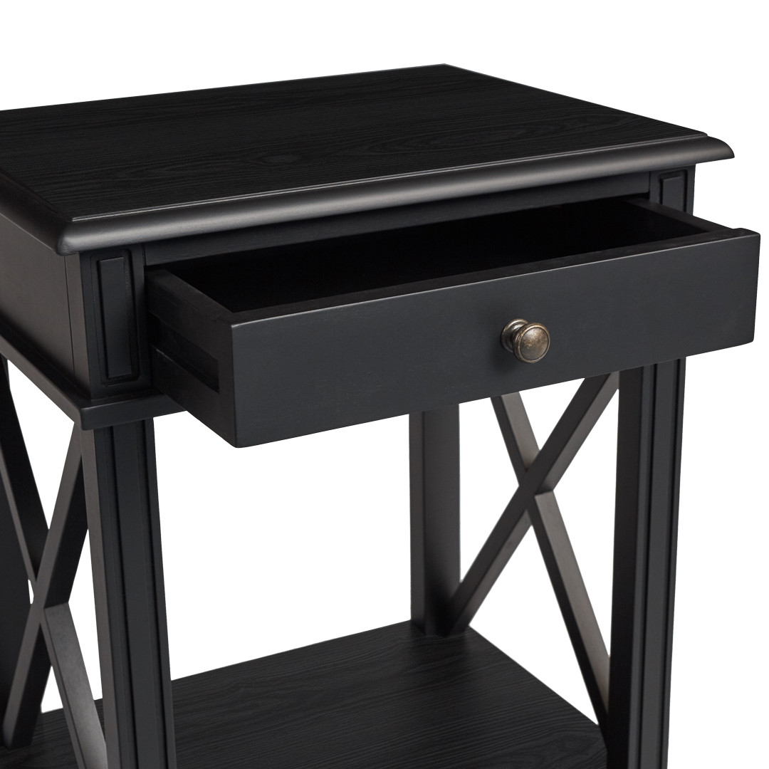 Manto Bedside Table Ash Black, 50W x 40D x 60H cm (RRP $700) - Image 2