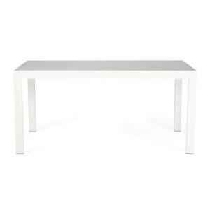 Roberto Outdoor Dining Table Pearl White, L 160cm x W 86cm x H 76cm