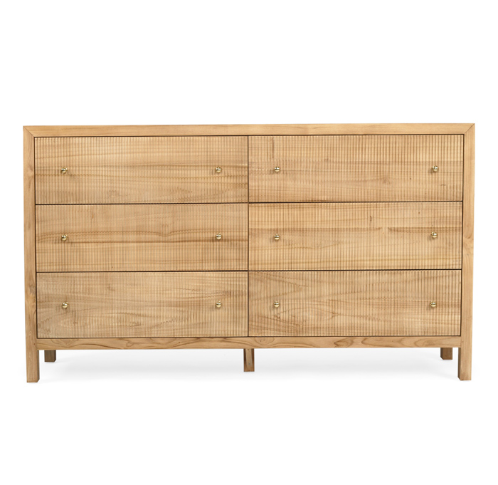 Audrey Chest Of Drawers Dresser Natural, W 160cm x D 50cm x H 92cm