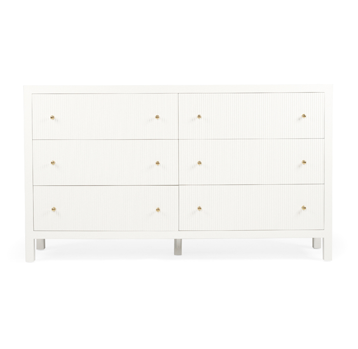 Audrey Chest Of Drawers White, W 160cm x D 50cm x H 92cm
