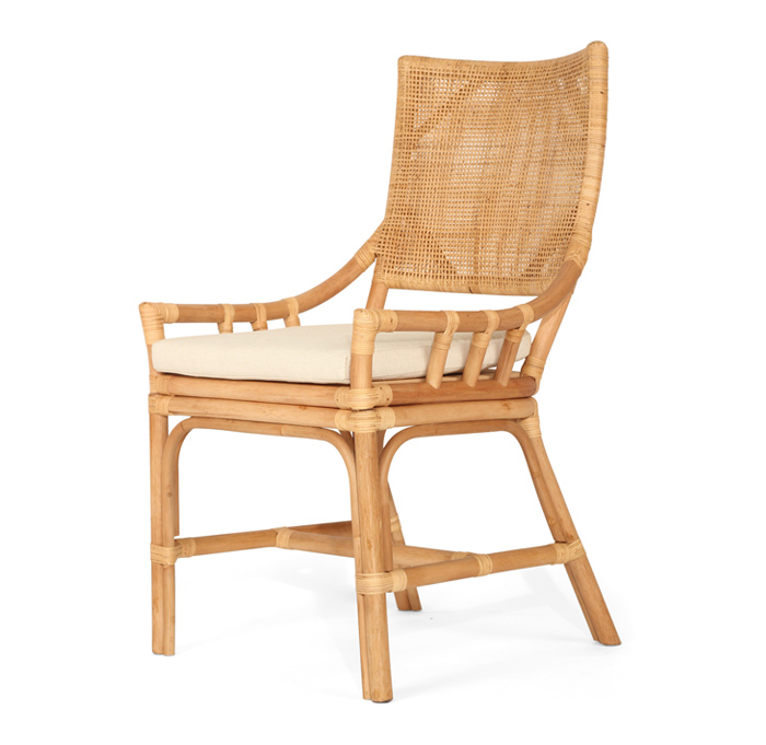 Kora Dining Chair Natural, W 56cm × D 55cm × H 96cm (RRP $499)