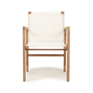 Peninsular Outdoor Chair White, W 56.5cm x D 55cm x H 86cm