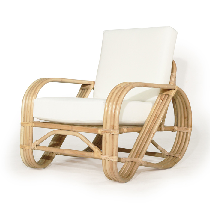 Pretzel Armchair White Cushions, 78cm W x 80cm H x 83cm D