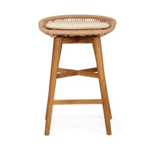 Taylor Backless Counter Stool Indoor/Outdoor Apricot, Width 51cm x Depth 52cm x Height 76cm