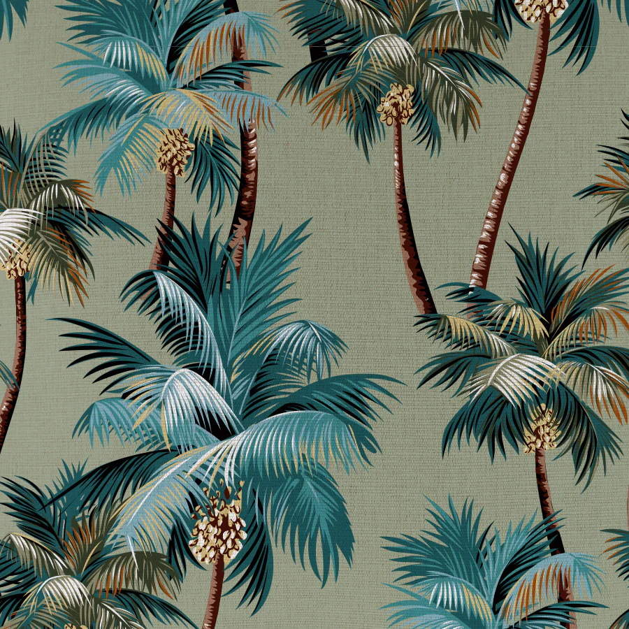 Outdoor Cushion Coastal Fringe Palm Trees Sage 35cm x 50cm - Image 2