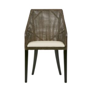 Charlotte Rattan Dining Chair Soil Brown, W 54 D 56 H 88cm (RRP $499)