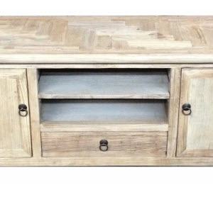 "Santiago" Hamptons Style TV Unit Recycled Elm Natural, 180cm x 45cm x 56cmH