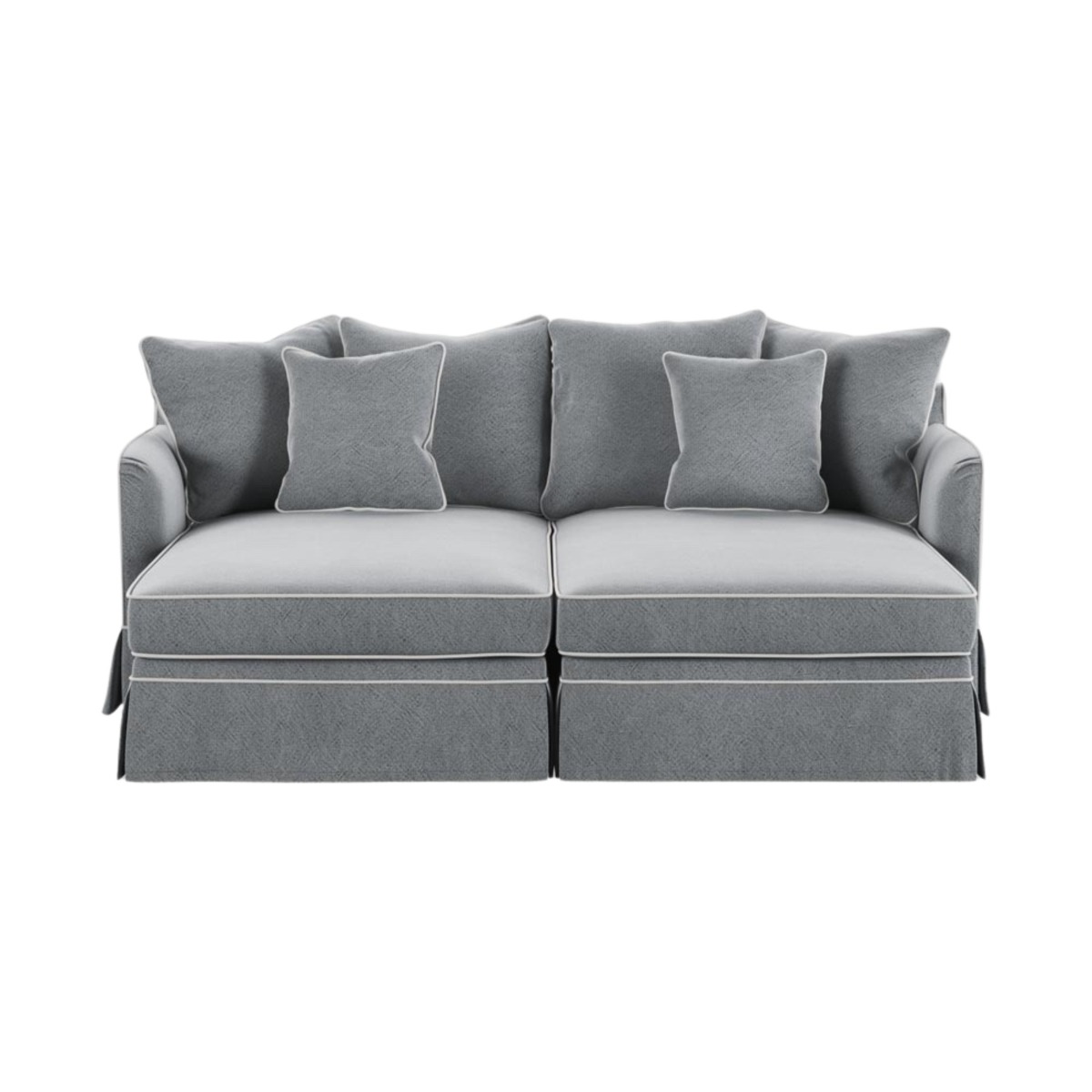 Noosa Double Chaise Daybed Grey, W 180cm D 170cm H 80cm (RRP $3999)