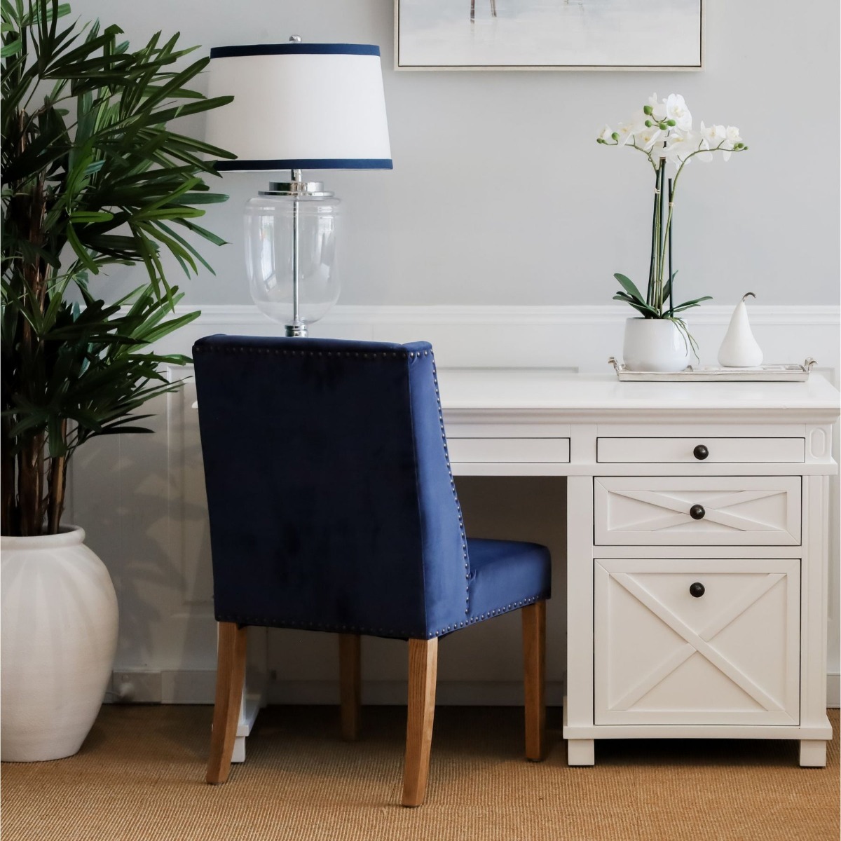 Sorrento Hamptons Desk White, W 140cm D 76cm H 76cm (RRP $1999) - Image 14