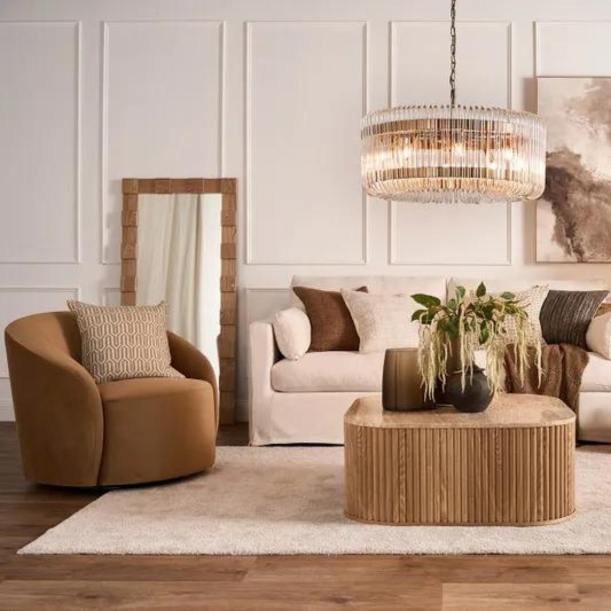 Sierra Swivel Chair Velvet Toffee, W 87cm x D 86cm x H 78cm (RRP $1199) - Image 4