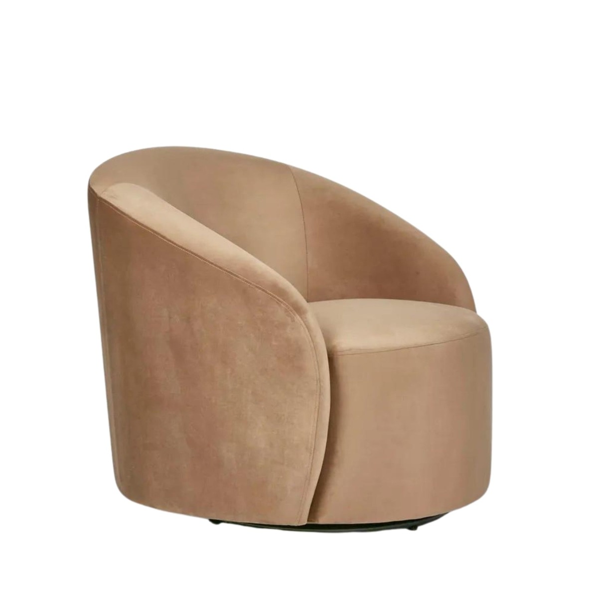 Sierra Swivel Chair Velvet Toffee, W 87cm x D 86cm x H 78cm (RRP $1199) - Image 5