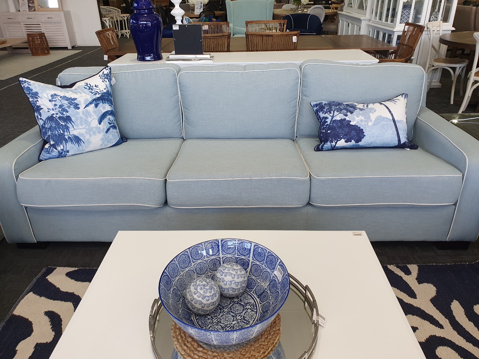 "Newport" Hamptons Style 3.5 Seater Australian Made Lounge, Luxury Foam, Available in over 100 Fabrics - Image 2