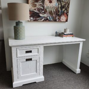 "Cove" Hamptons Style Study Home Office Desk, Brushed White, 150cmW x 60cmD x 78cmH (RRP $1499)