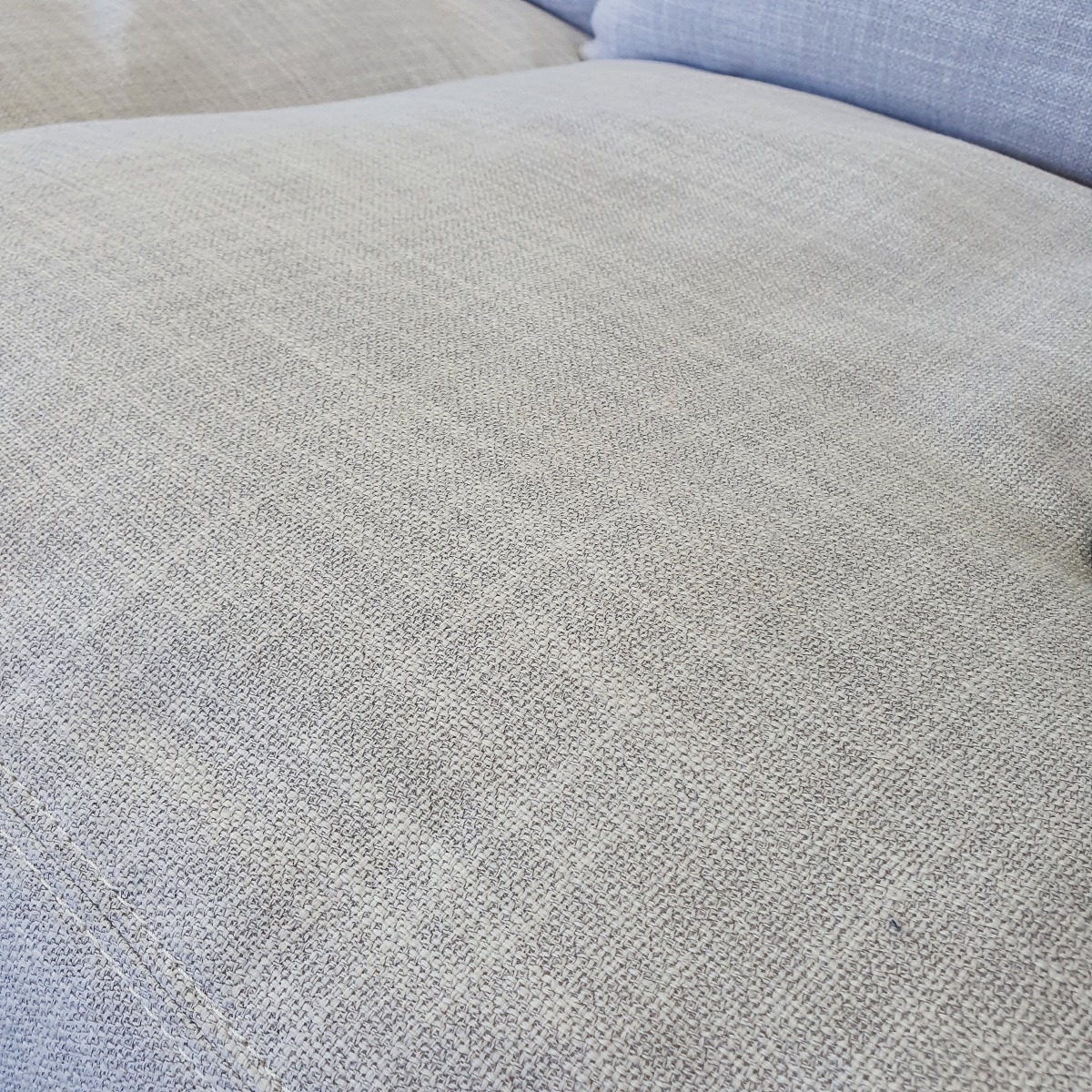 "Somerset" Hamptons Style Fabric 3.5 Seater Sofa Lounge Feather Filled with Removable Slip Covers, Glacier 236cmL x 115cmD x 91cmH (RRP $3499) - Image 3