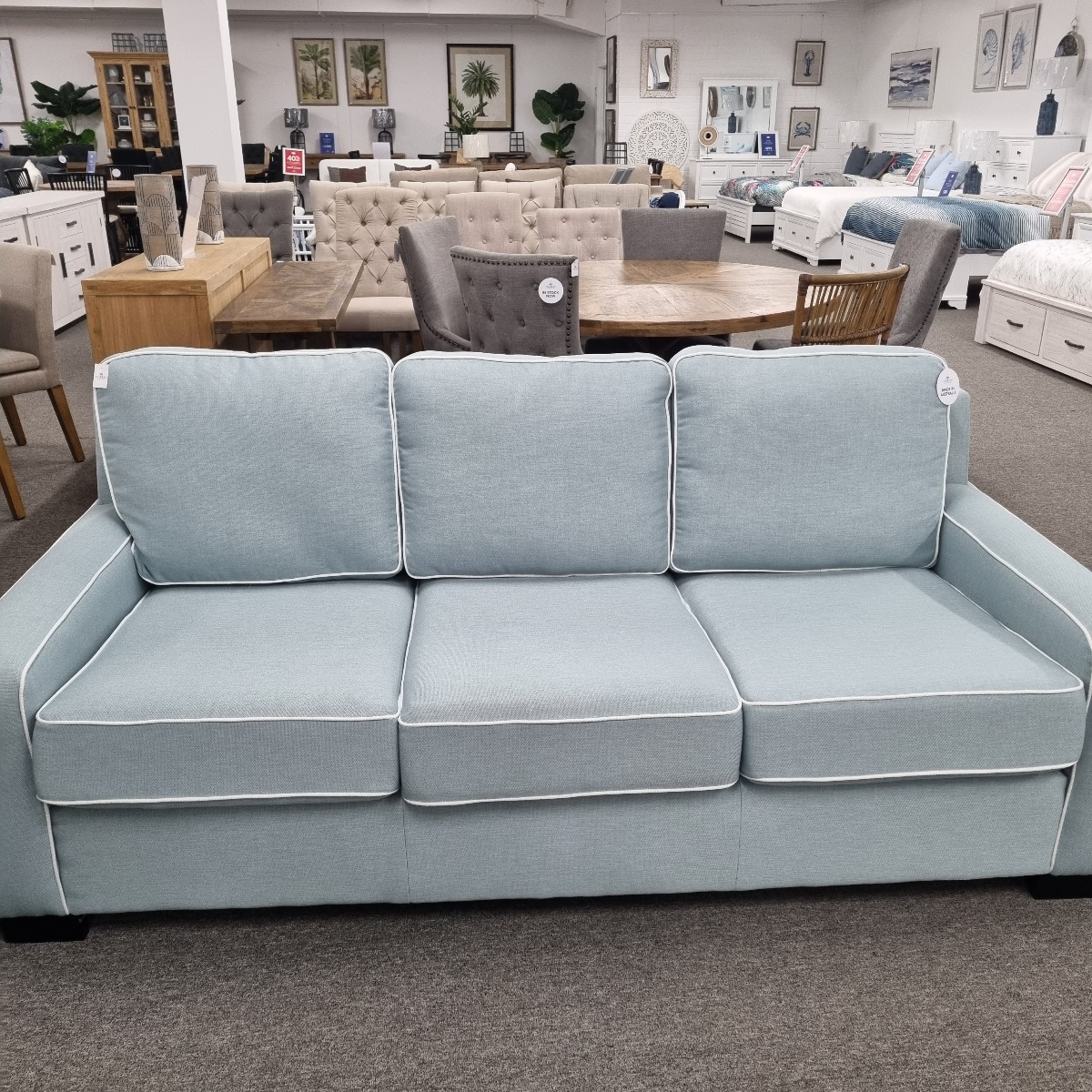 "Newport" Hamptons Style 3 Seater Australian Made Lounge, Luxury Foam, Available in over 100 Fabrics - Image 2