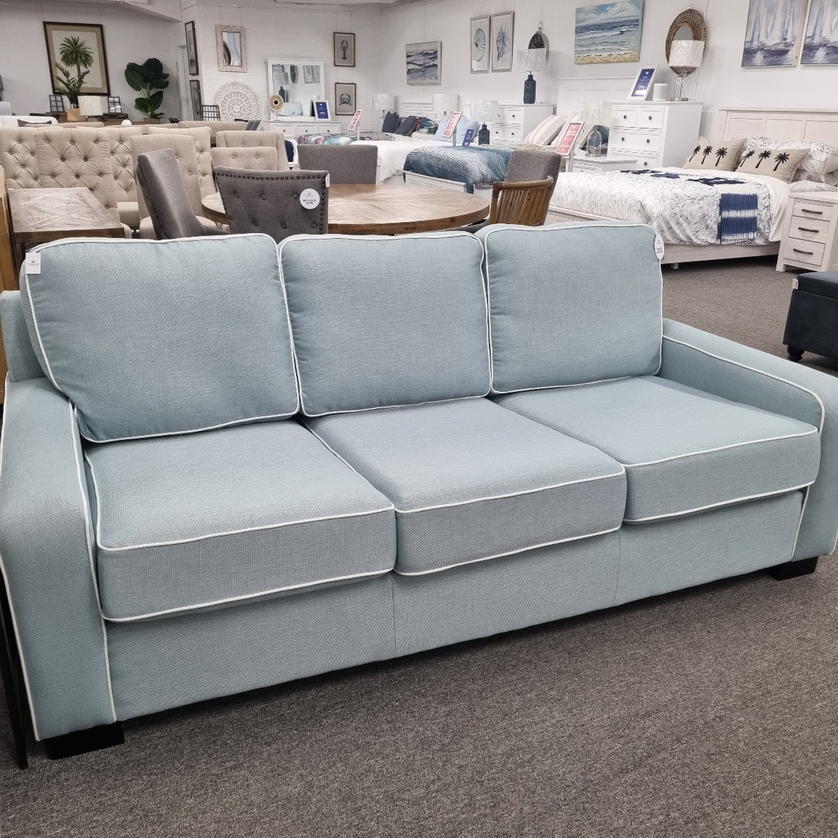 "Newport" Hamptons Style 3 Seater Australian Made Lounge, Luxury Foam, Available in over 100 Fabrics - Image 3