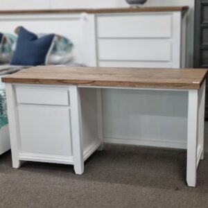 "Jefferson" Hamptons Style Timber Desk Two Tone,  150cmL x 60cmD x 75cmH