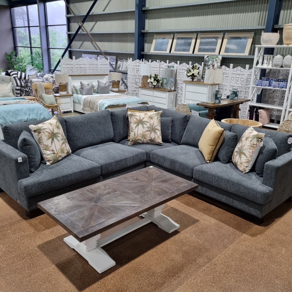 FLOORSTOCK CLEARANCE SALE "Hamilton" 5 Seater Fabric Modular Corner Lounge with Superior Comfort, 3 Colours, In Stock, Ready for Immediate Delivery (RRP $3499) - Image 2