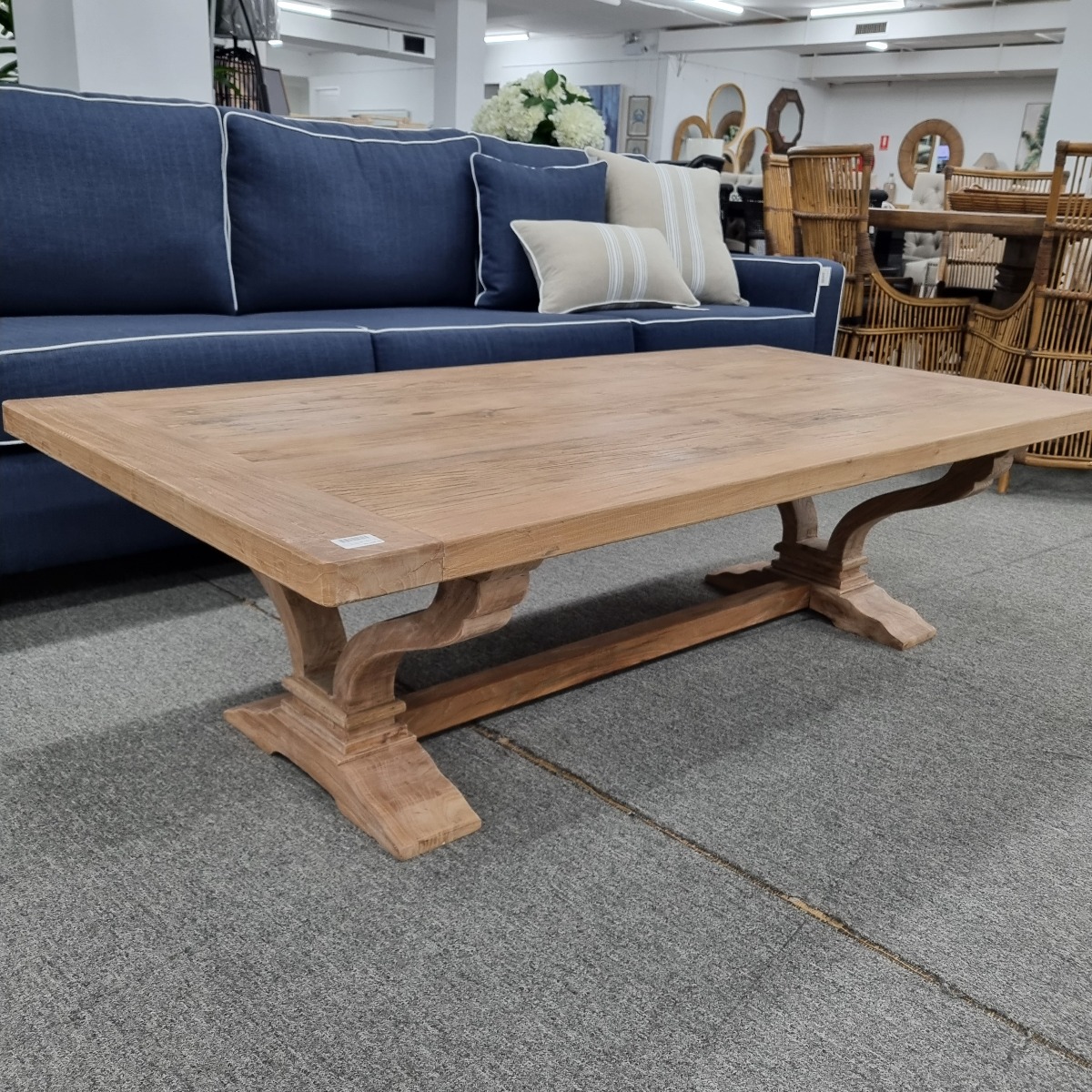 "Positano" Rustic Timber Coffee Table Recycled Elm, 160cm x 80cm x 45cmH