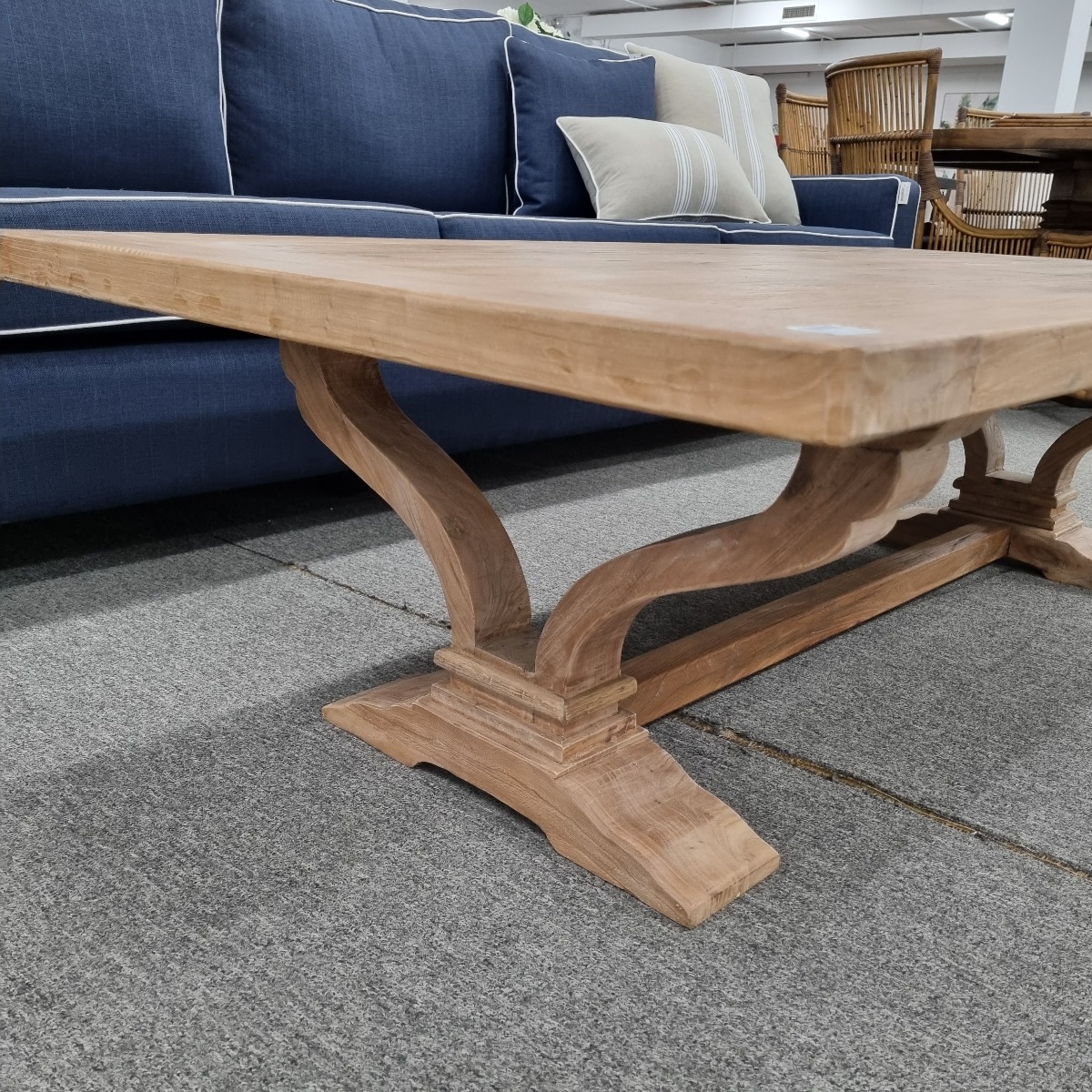 "Positano" Rustic Timber Coffee Table Recycled Elm, 160cm x 80cm x 45cmH - Image 2