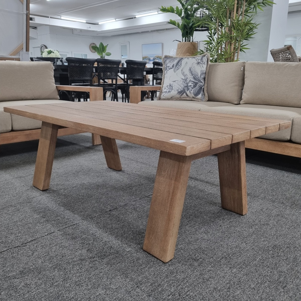 "Maldives" Hamptons Style Outdoor Timber Coffee Table, 130x70x45cm (RRP $899) - Image 4