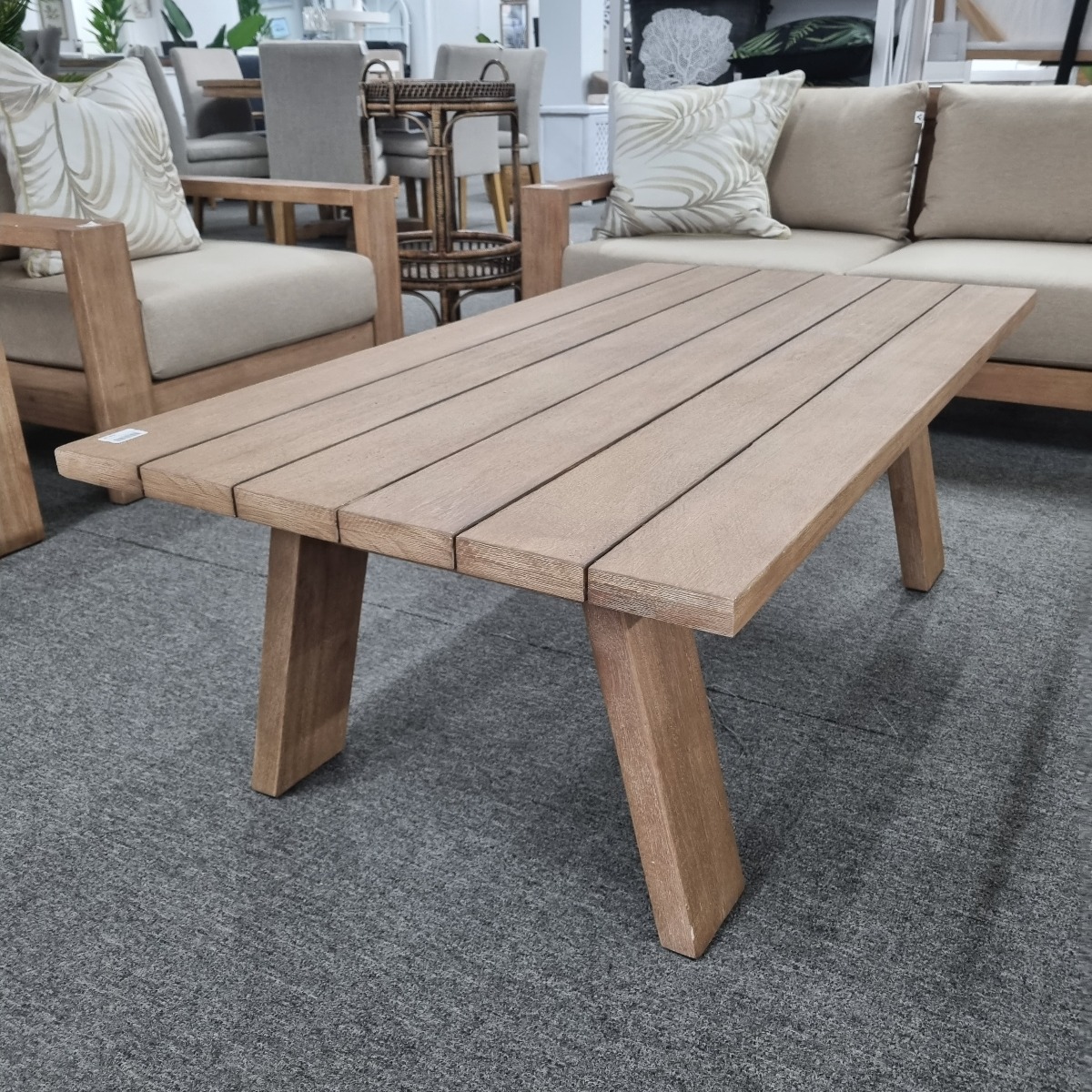 "Maldives" Hamptons Style Outdoor Timber Coffee Table, 130x70x45cm (RRP $899) - Image 3
