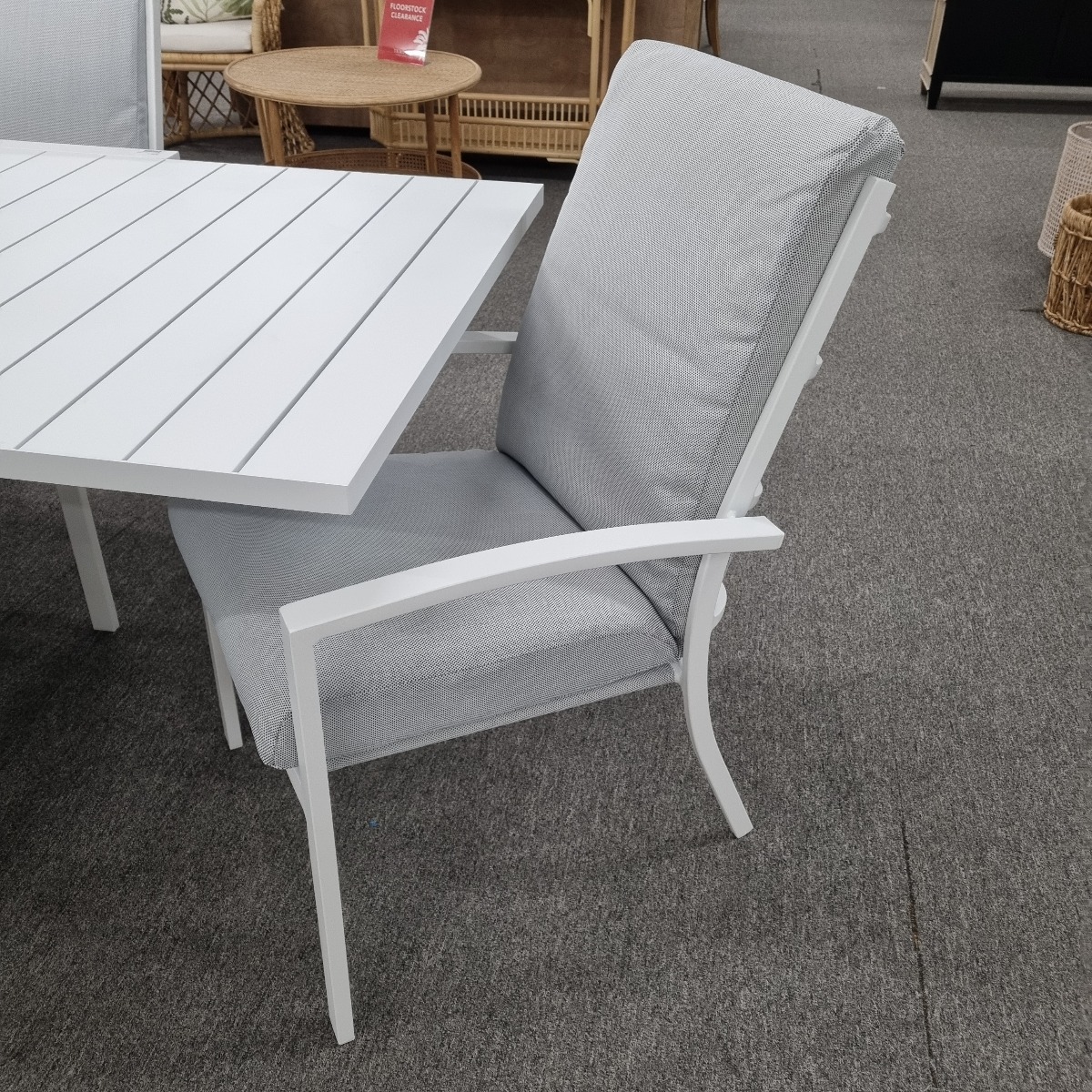 "Santorini" Resort Style Outdoor White Aluminium Extension Dining Table Package & 8 High Back Chairs (RRP $4499) - Image 4