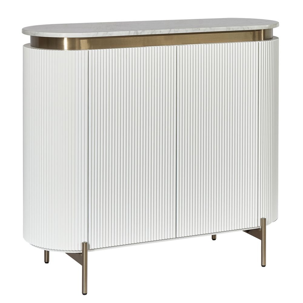 Demarco Cabinet White, 110cm W x 45cm D x 100cm H (RRP $4169) - Image 2