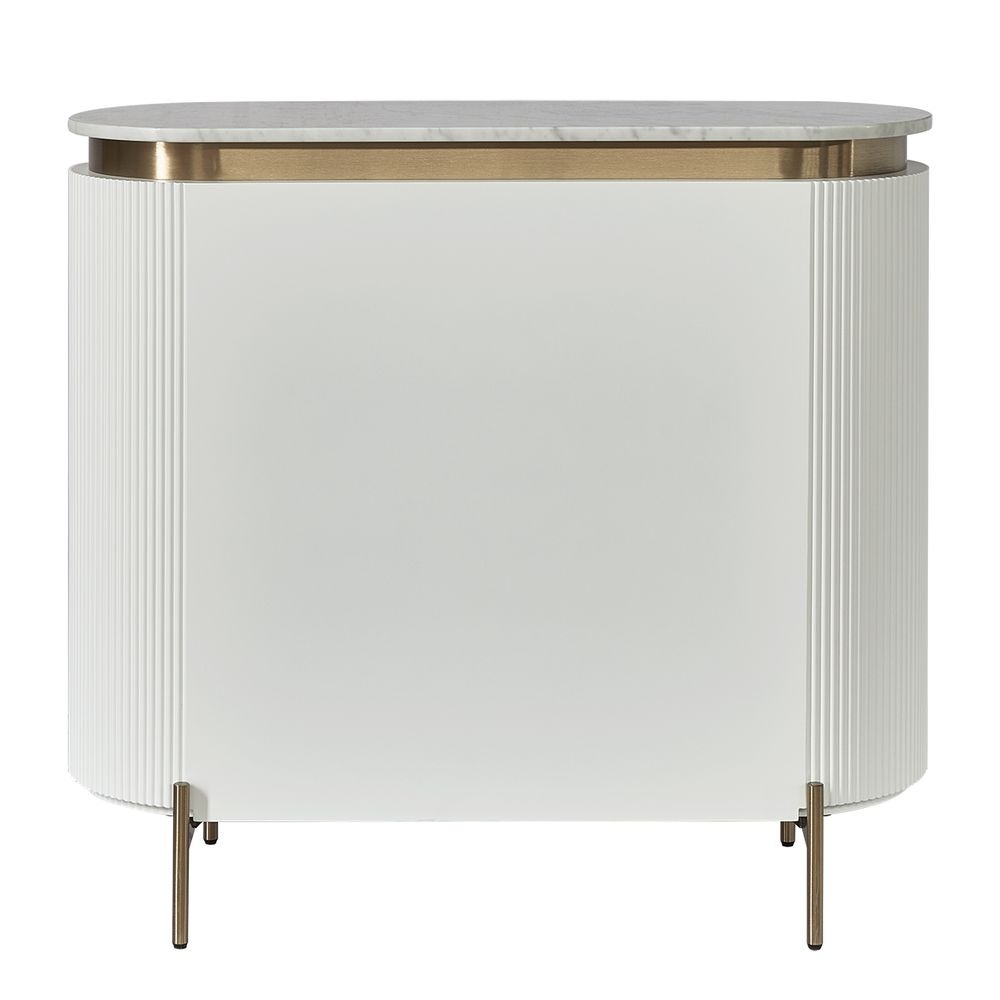 Demarco Cabinet White, 110cm W x 45cm D x 100cm H (RRP $4169) - Image 3