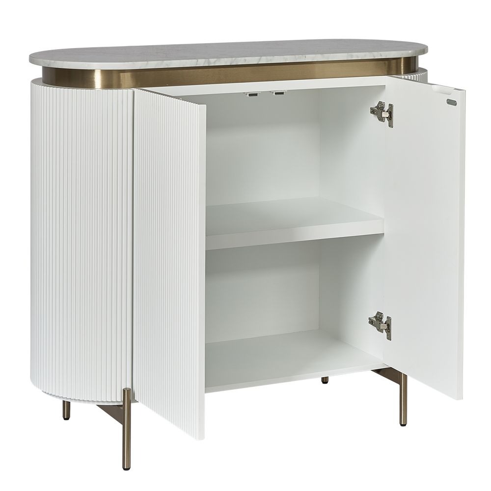 Demarco Cabinet White, 110cm W x 45cm D x 100cm H (RRP $4169) - Image 4