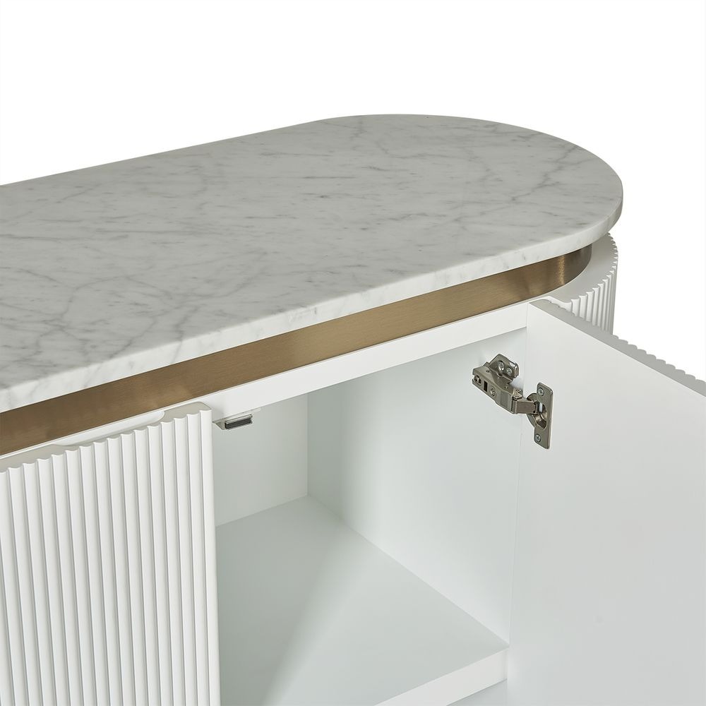 Demarco Cabinet White, 110cm W x 45cm D x 100cm H (RRP $4169) - Image 5
