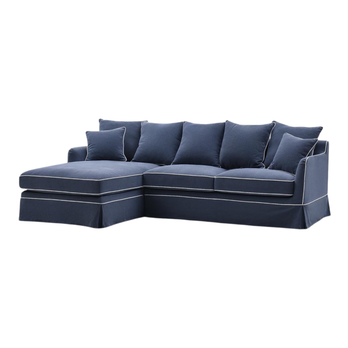Noosa 3 Seater Left Chaise Sofa Navy, W 259cm D 166cm H 80cm (RRP $4999) - Image 2