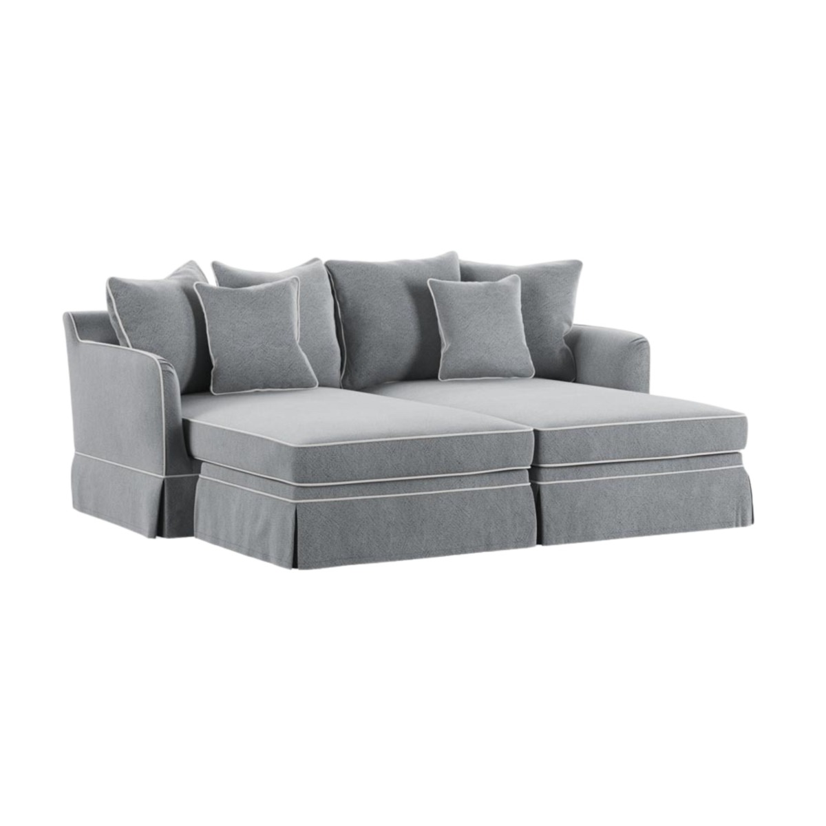 Noosa Double Chaise Daybed Grey, W 180cm D 170cm H 80cm (RRP $3999) - Image 2