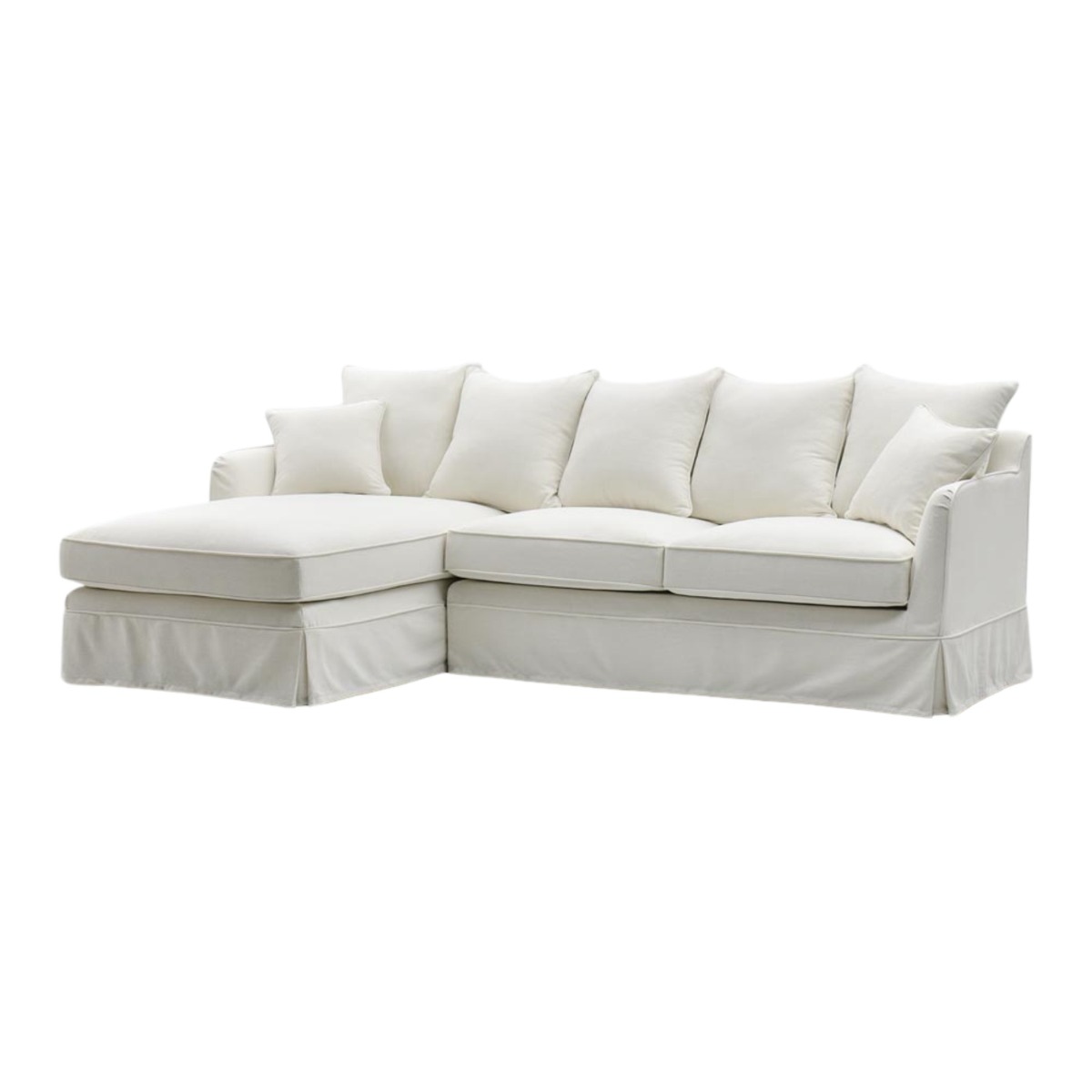 Noosa 3 Seater Left Chaise Sofa Ivory, W 259cm D 166cm H 80cm (RRP $4999) - Image 2
