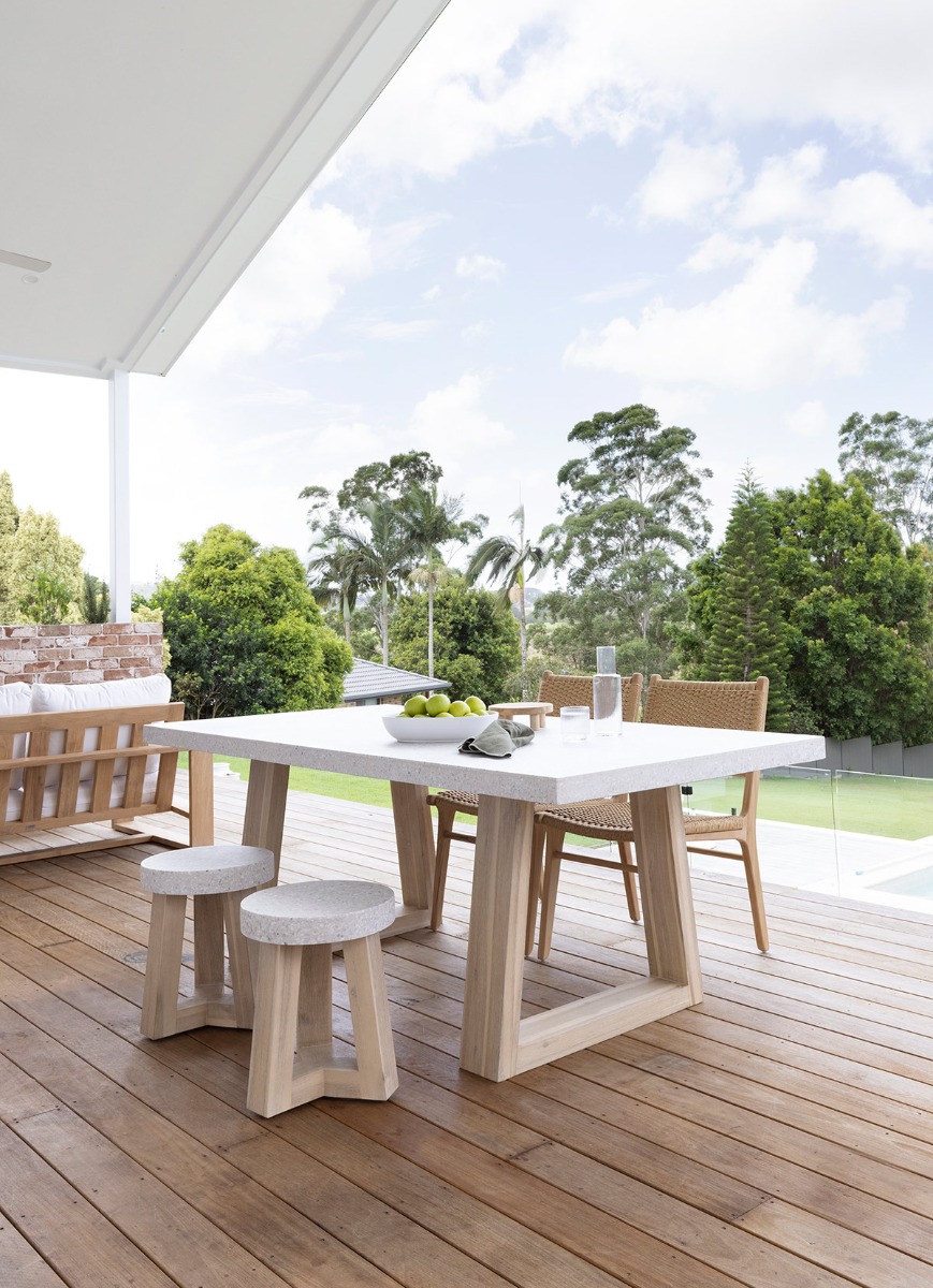 1.8m eTerrazzo Elkstone Dining Table – Ivory Coast with Ivory Washed Legs - Image 2