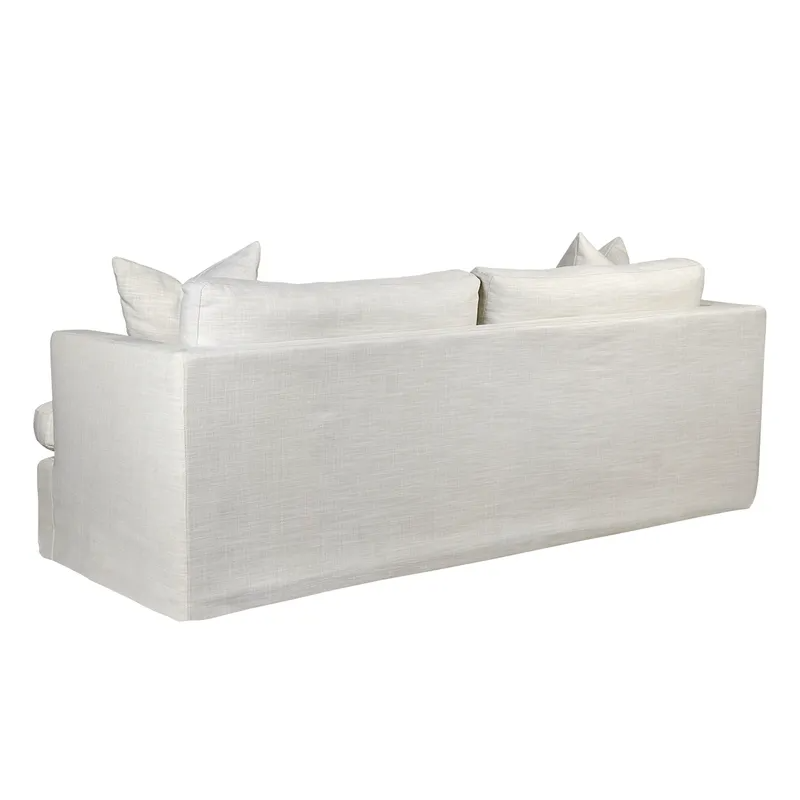 Birkshire 3 Seater Slip Cover Sofa Off White Linen, 220cm W x 96cm D x 90cm H (RRP $4389) - Image 4