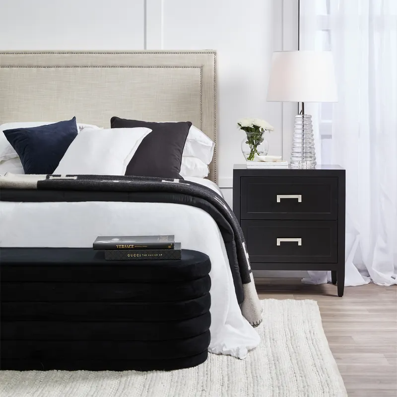 Manhattan Queen Bedhead Natural Linen, 160cm W x 10cm D x 150cm H (RRP $1221) - Image 2