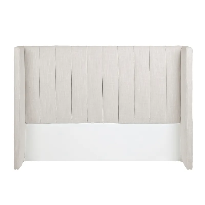 Central Park Queen Bedhead Natural Linen, 165cm W x 28cm D x 120cm H (RRP $2145)