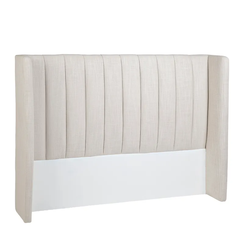 Central Park Queen Bedhead Natural Linen, 165cm W x 28cm D x 120cm H (RRP $2145) - Image 3