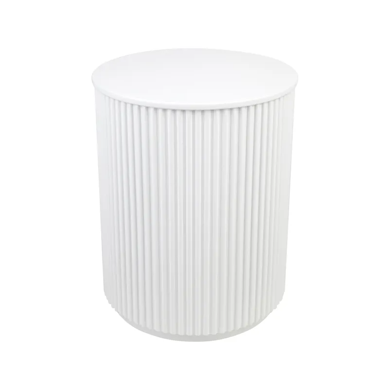 Nomad Round Side Table White, 40cm Dia x 50cm H (RRP $693)